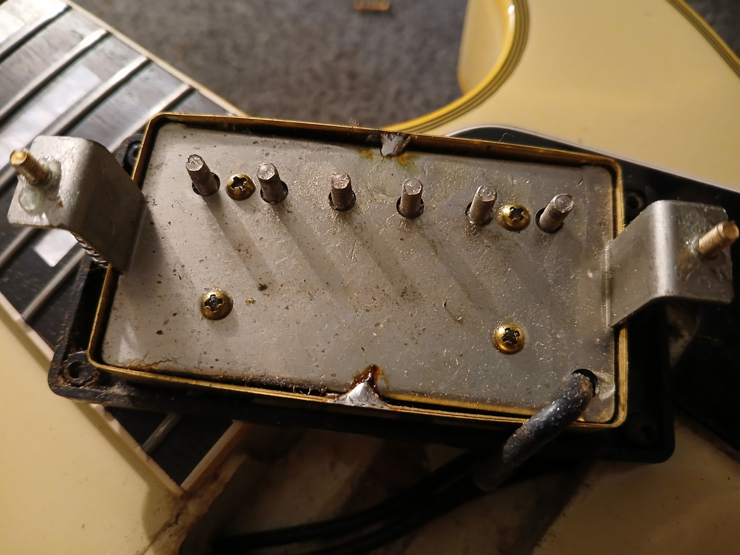 1988 Burny Japan LC-100YS Les Paul Custom w/Tremolo (Aged White)