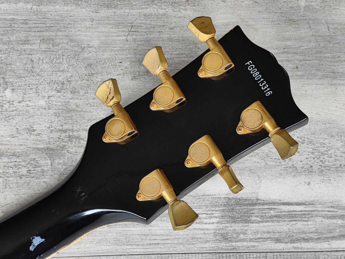 2008 Burny RLC-70S Les Paul Custom w/Fernandes Sustainer (Black)