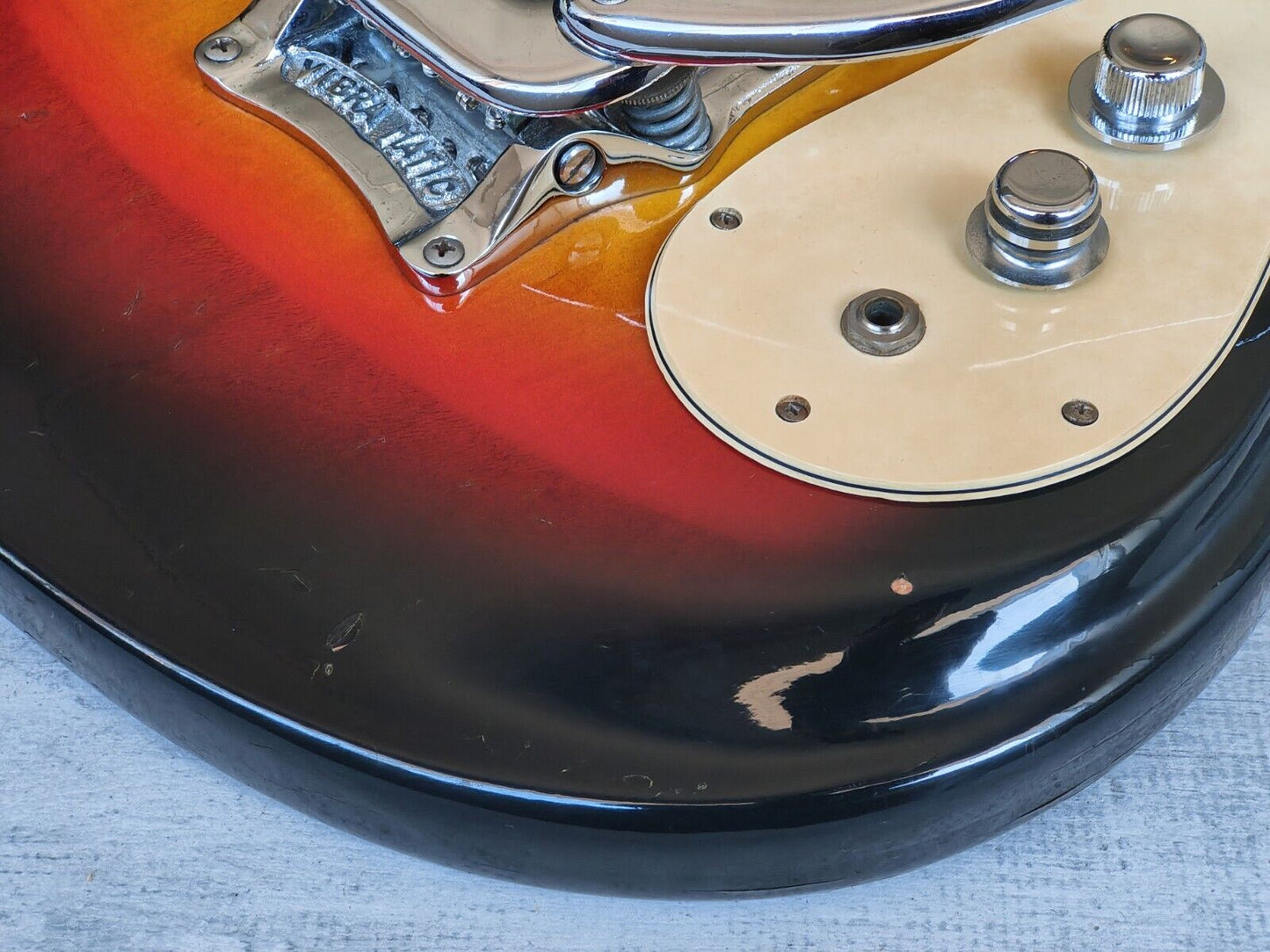 1960's Morales Japan (Mosrite) Ventures Offset Guitar (Vintage Sunburst)