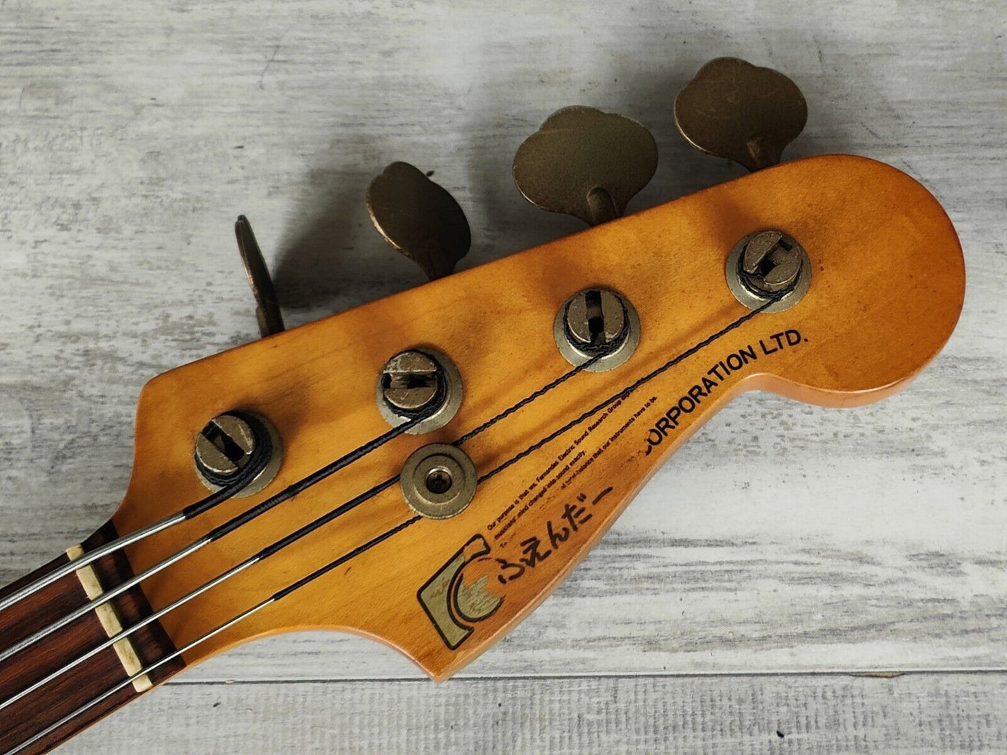 1981 Fernandes Japan FJB-65J Jaco Pastorius Fretless Jazz Bass w/Bartolini's