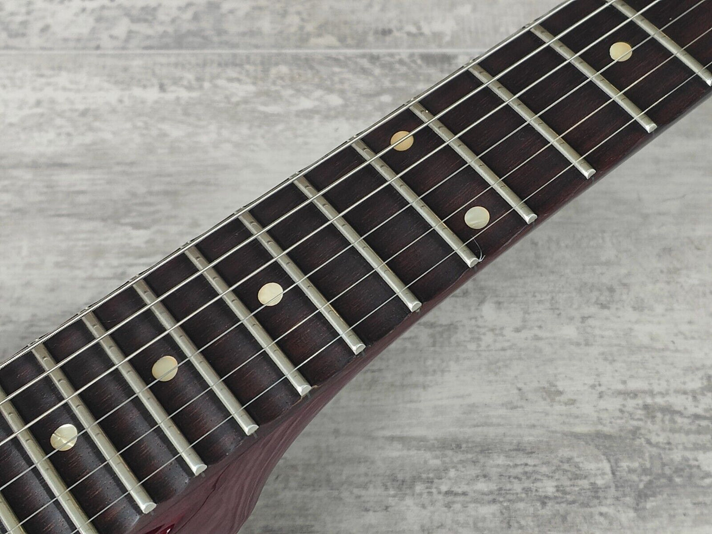 2001 Epiphone Japan FV-70 Flying V - Scalloped (Cherry Red)