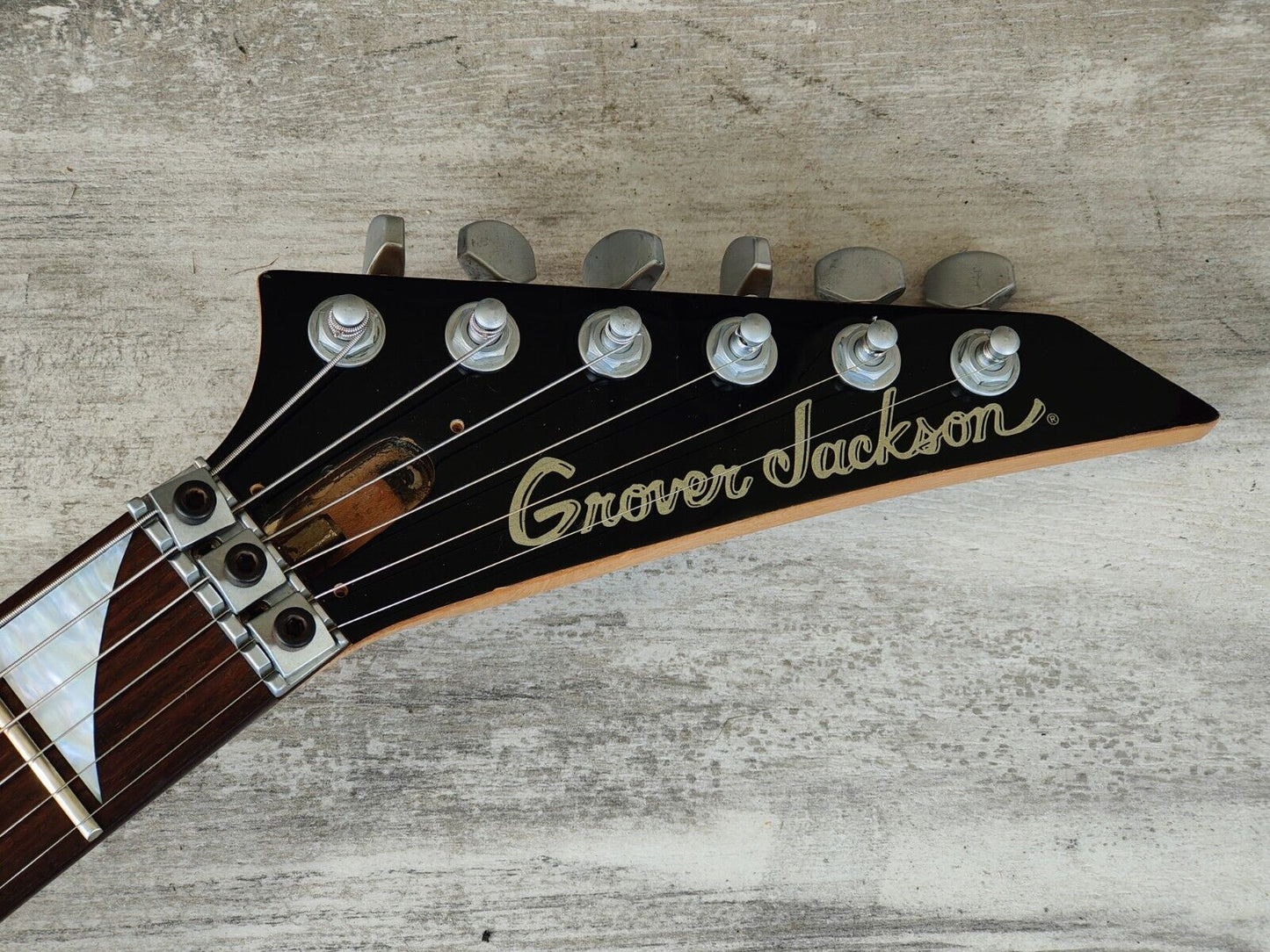 1990’s Grover Jackson Japan Kelly Electric Guitar (Trans Black Flame)