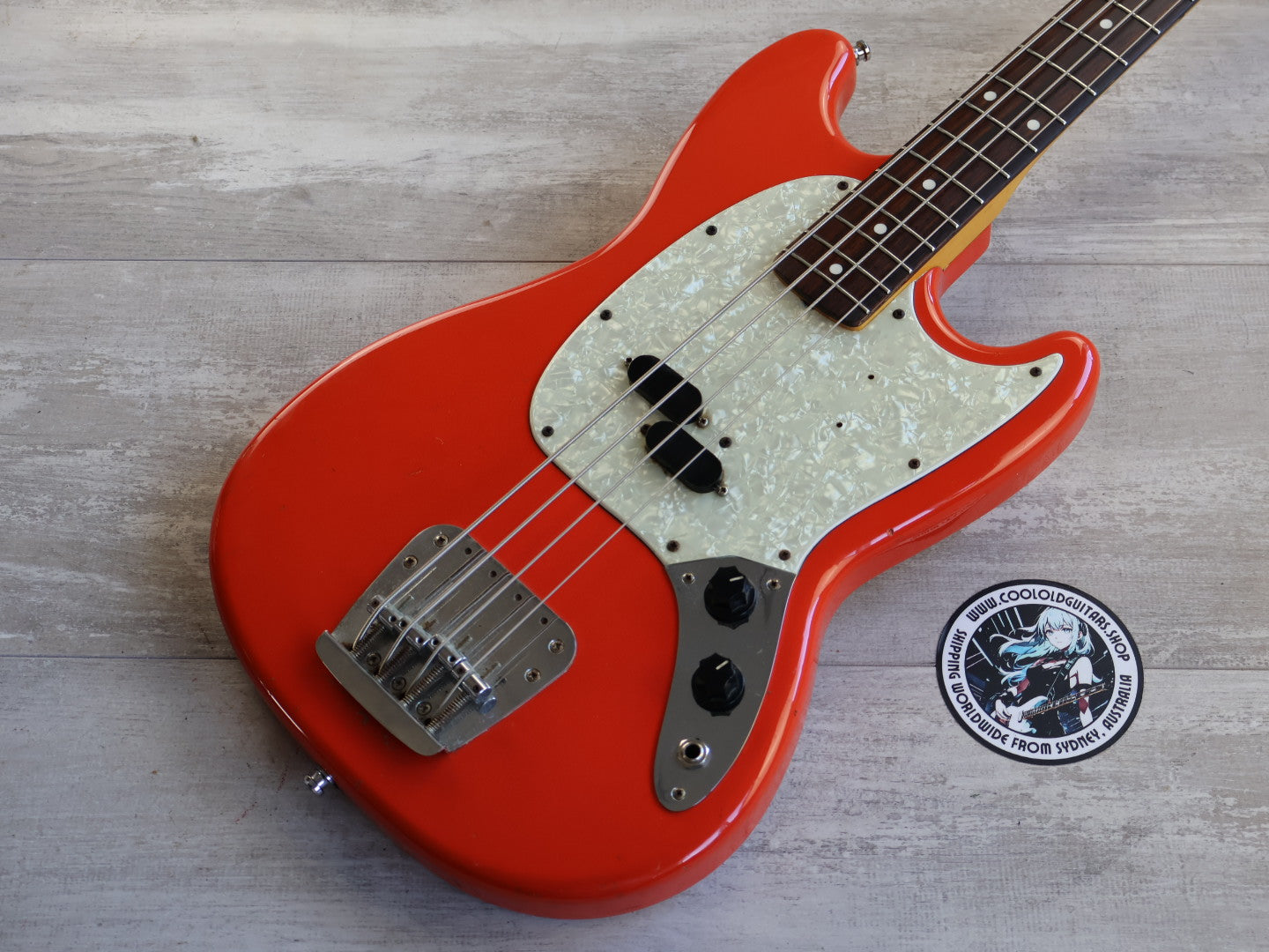 2000 Fender Japan MB98-70SD Mustang Bass (Fiesta Red)
