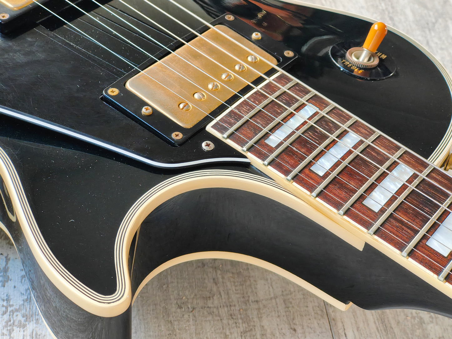 1999 Burny Japan RLC-75 Les Paul Custom (Black/Ebony)