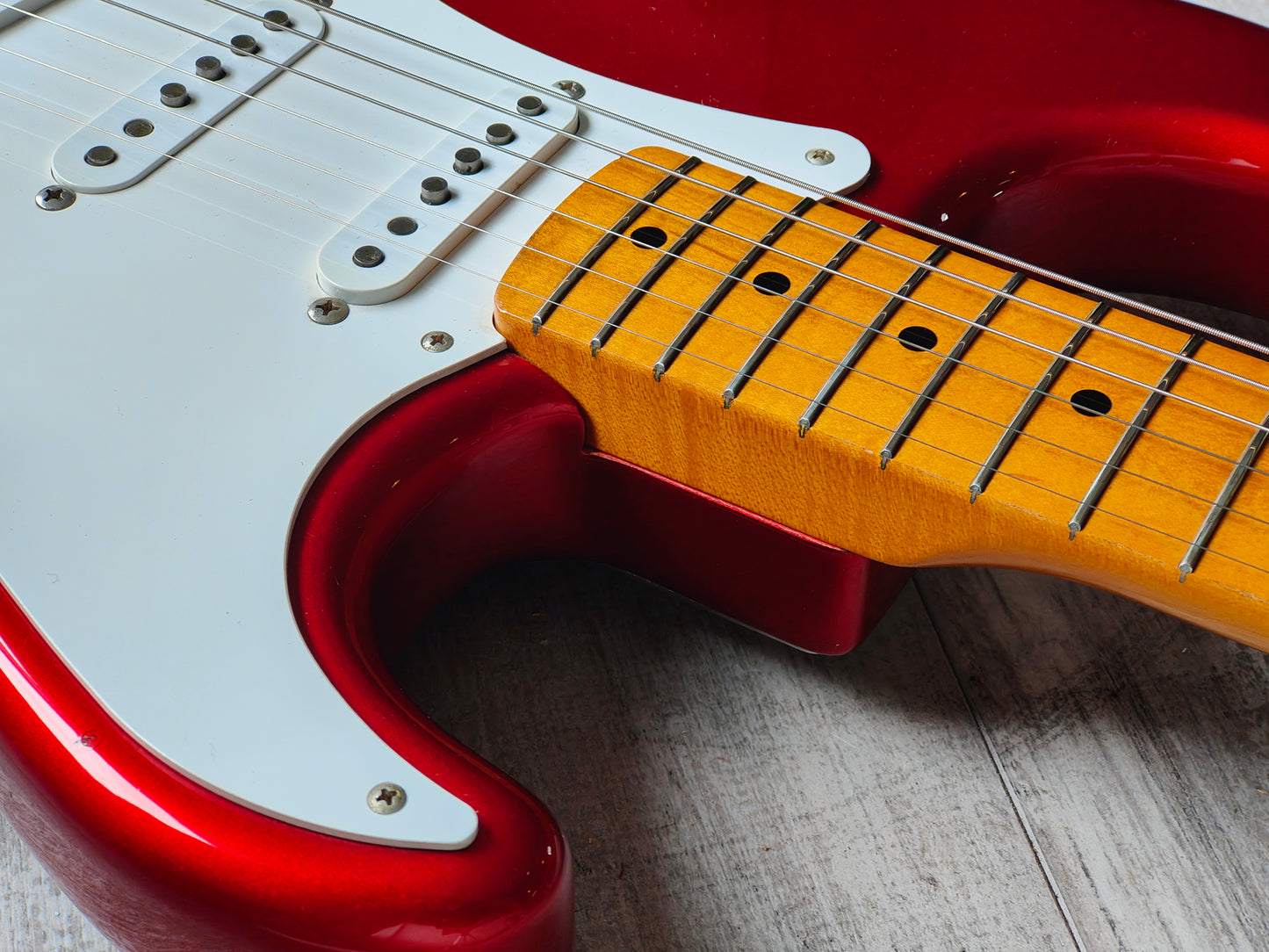 2002 Fender Japan ST57-58US '57 Reissue Stratocaster w/USA Pickups (Candy Apple Red)
