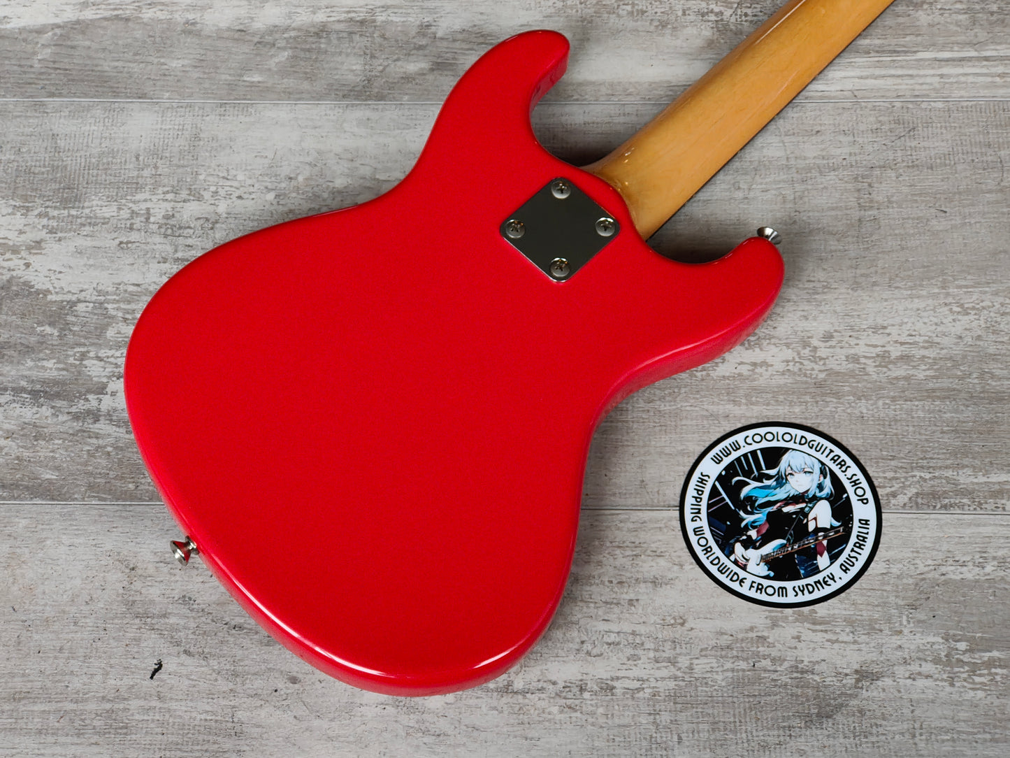 1990's Mini Mosrite Octave Guitar (Red)