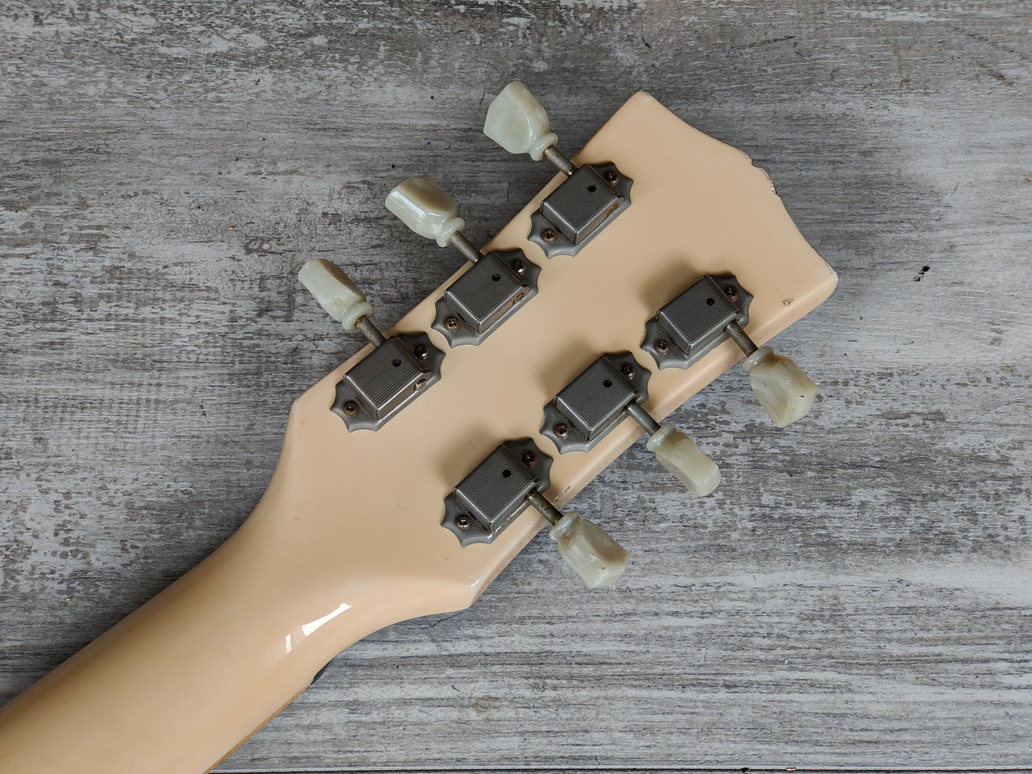 1990 Samick SG-7 Japanese Market Double Cutaway (Aged White)