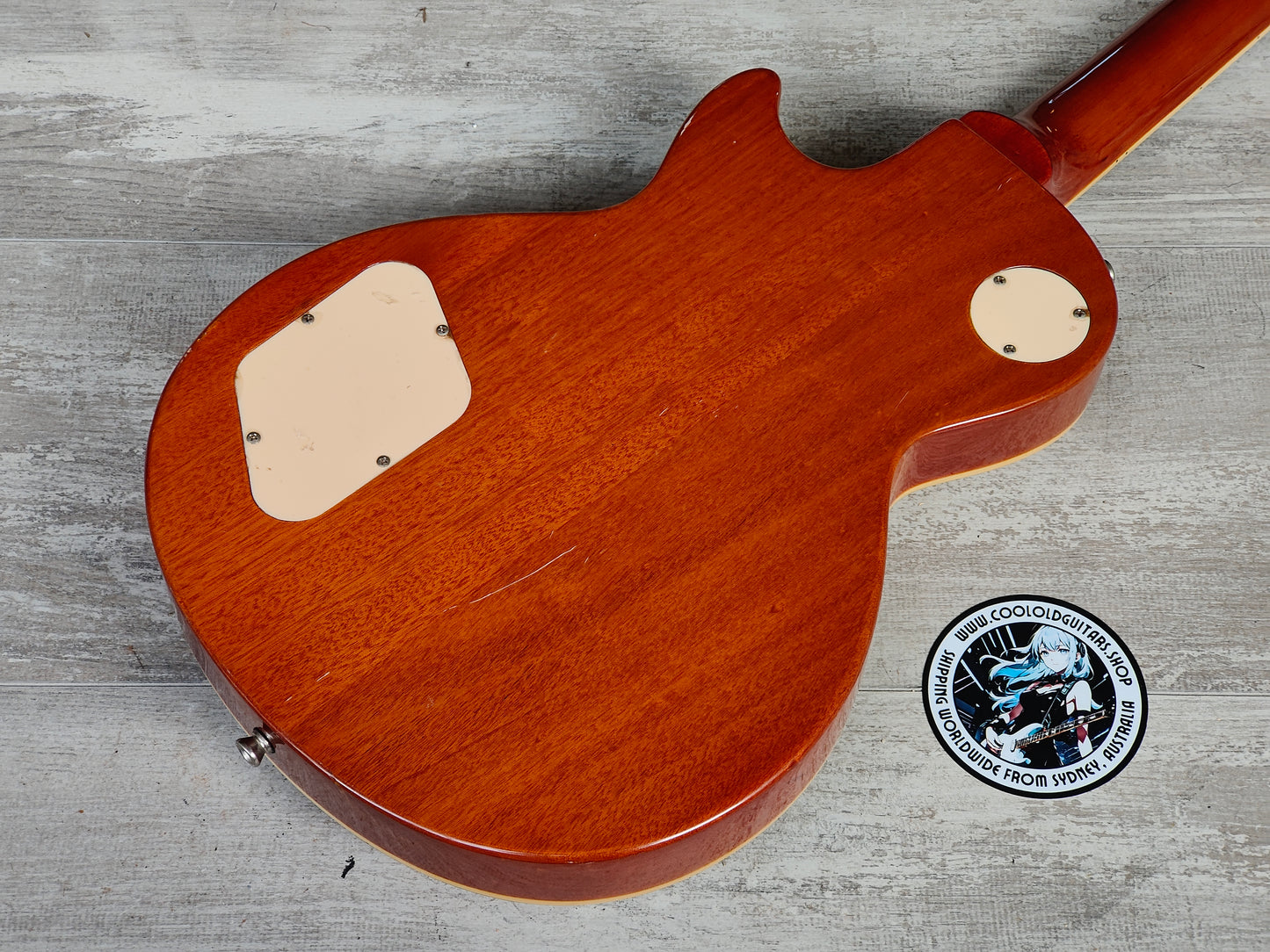 Blitz by Aria Pro II Leopard Les Paul Standard (Goldtop)