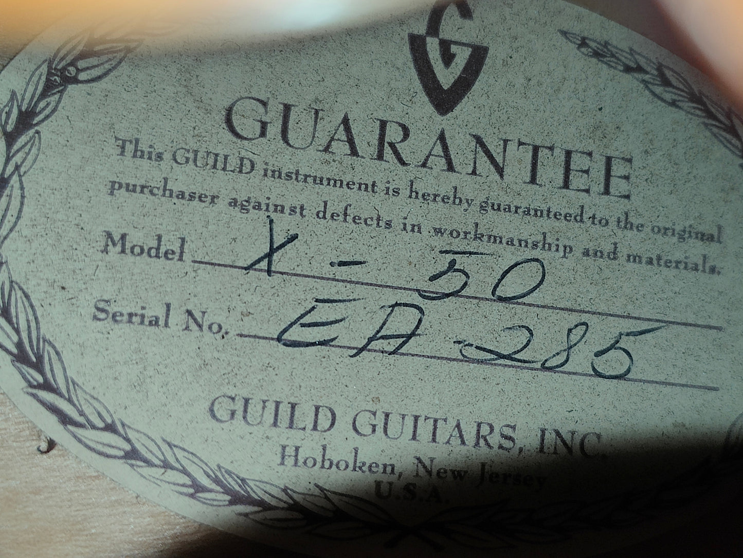 1966 Guild Cordoba X-50 Hollowbody Electric (Sunburst)