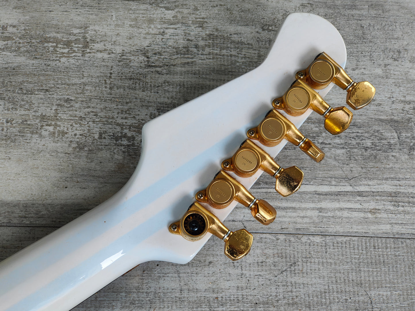 1990 Fernandes Japan FR-120 Neckthrough HH Superstrat (Transparent White)