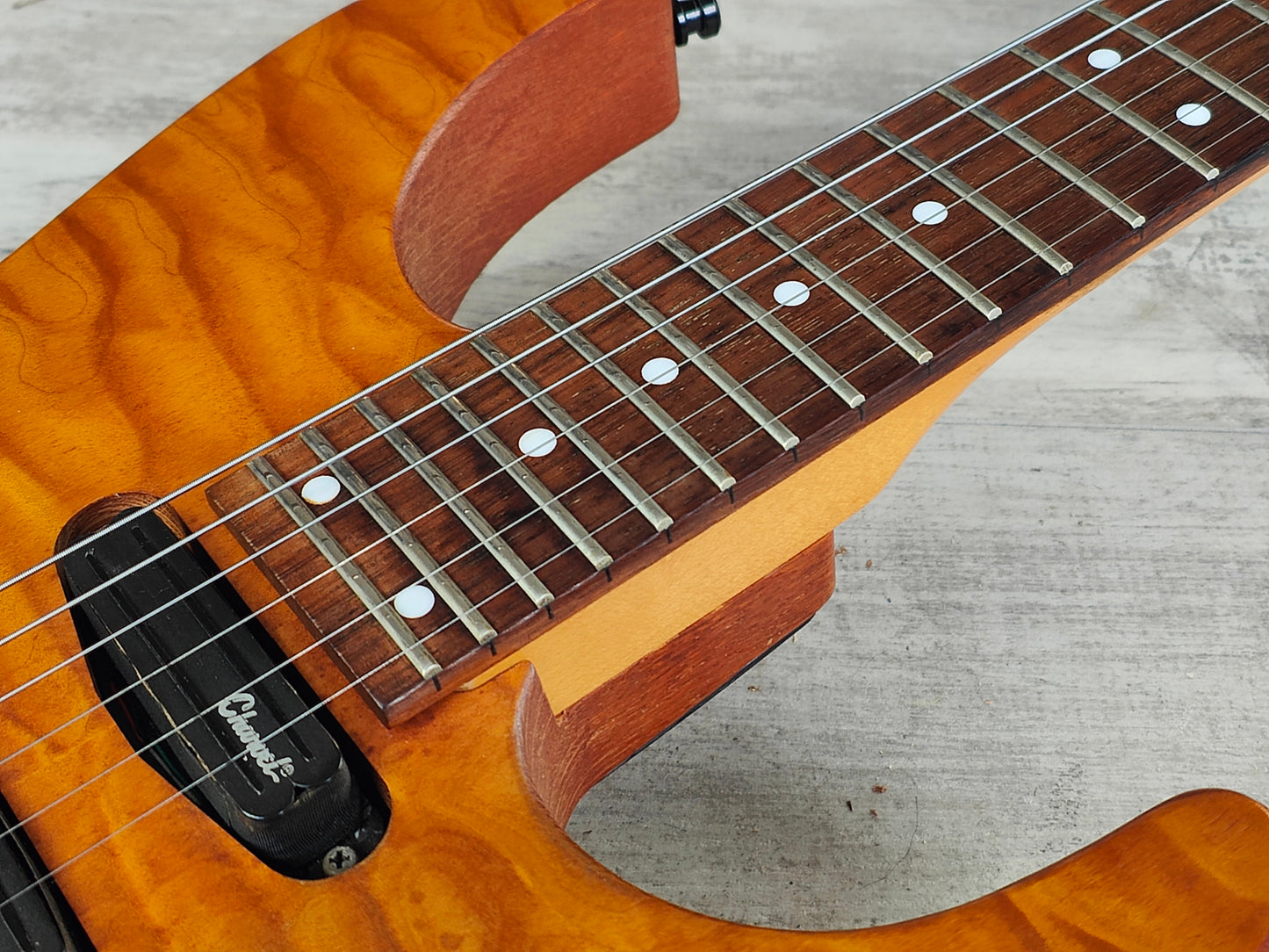 2000's Charvel Japan R-U90 M.F Line HSS Superstrat (Natural Brown)