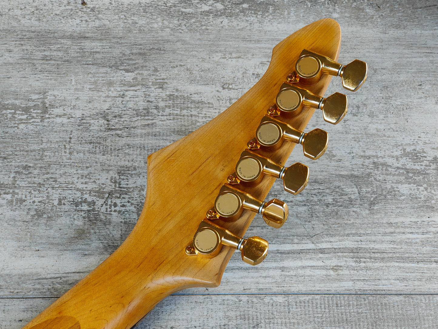 1990 Aria Pro II Japan Magna "Aura" Artist Model Superstrat (Pink Graffiti)