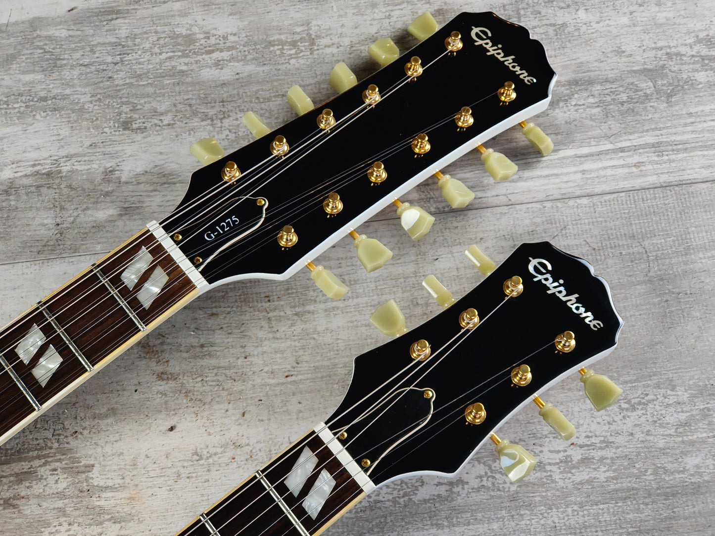 2015 Epiphone G-1275 Limited Edition Double Neck SG (Alpine White)