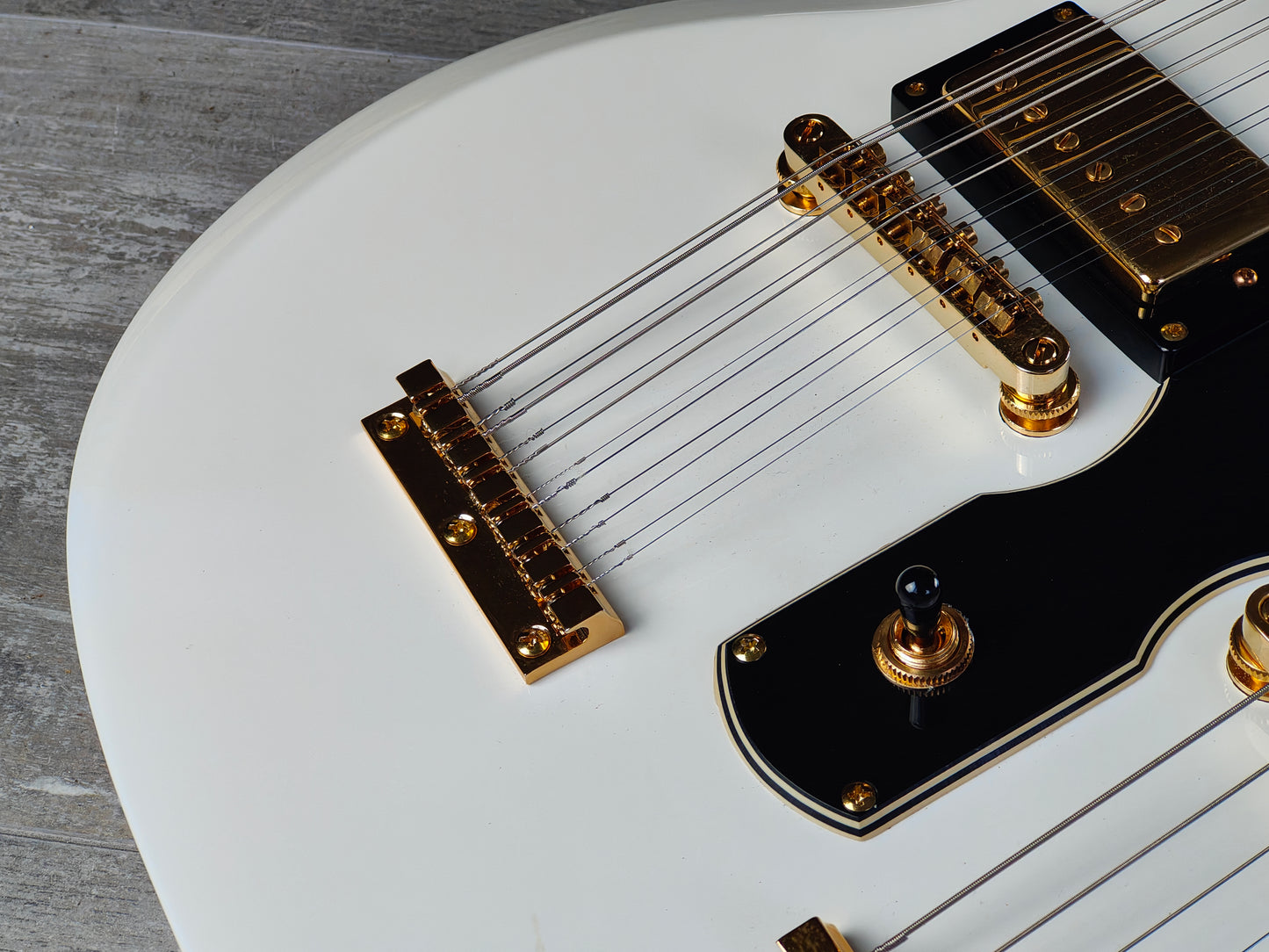 2015 Epiphone G-1275 Limited Edition Double Neck SG (Alpine White)