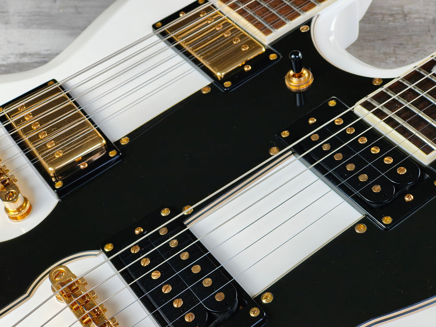 2015 Epiphone G-1275 Limited Edition Double Neck SG (Alpine White)