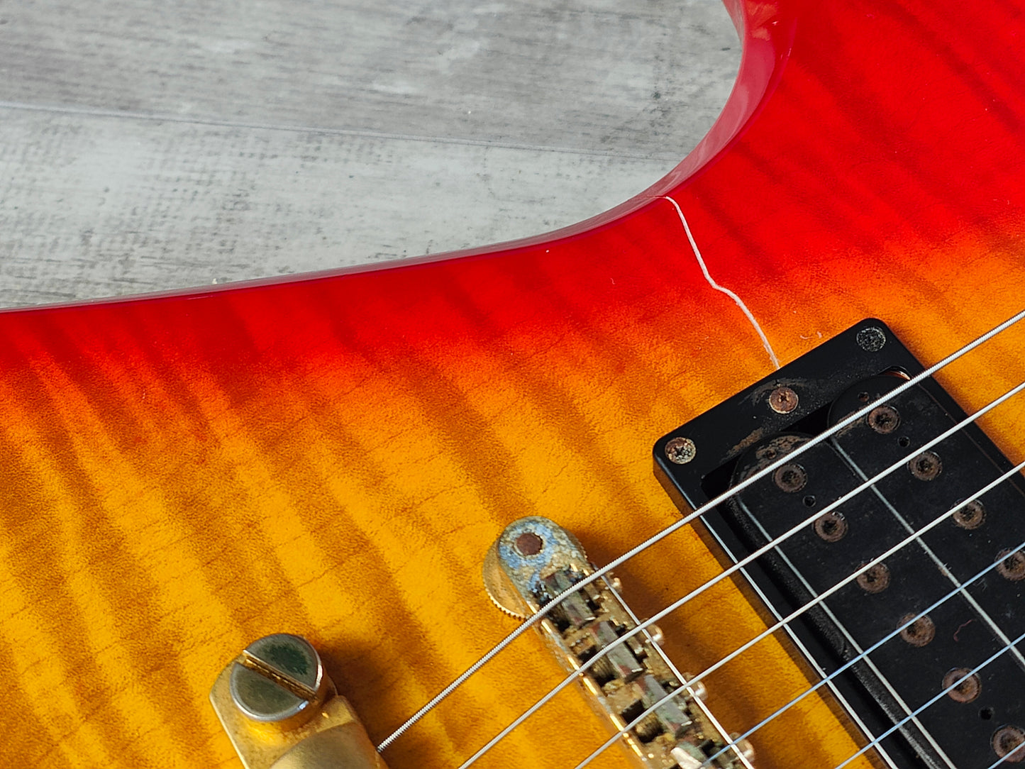 2002 Burny Hide (X Japan) MG-130S Mockingbird w/Sustainer (Cherry Sunburst)