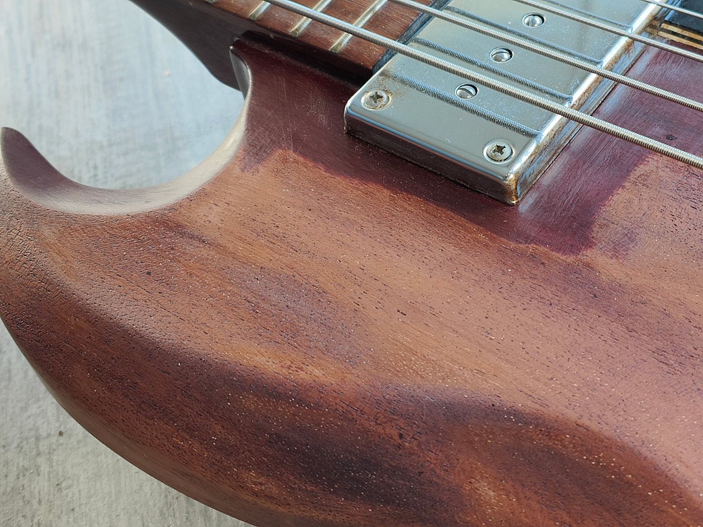 1999 Epiphone Japan EB-3 SG Double Cutaway Bass w/Hipshot Bridge (Heritage Cherry)