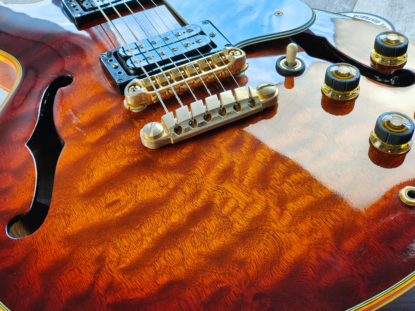 1987 Ibanez Japan AM205AV Artist Series Semi Hollowbody (Antique Violin)