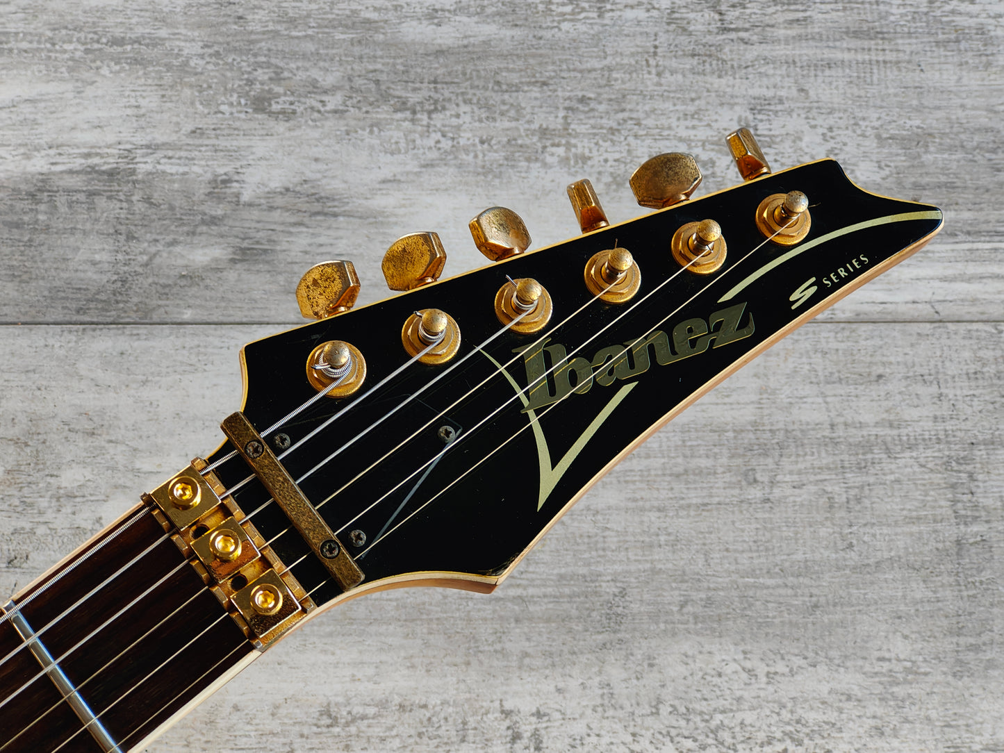 1998 Ibanez Japan S540FM Saber Series HSH Superstrat (Transparent Black Sunburst)