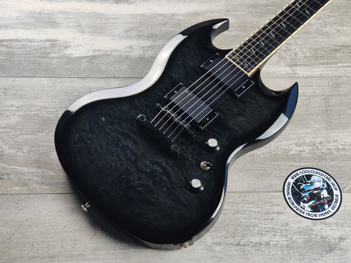 2008 Epiphone SG Custom Prophecy EX Double Cutaway (Midnight Ebony)