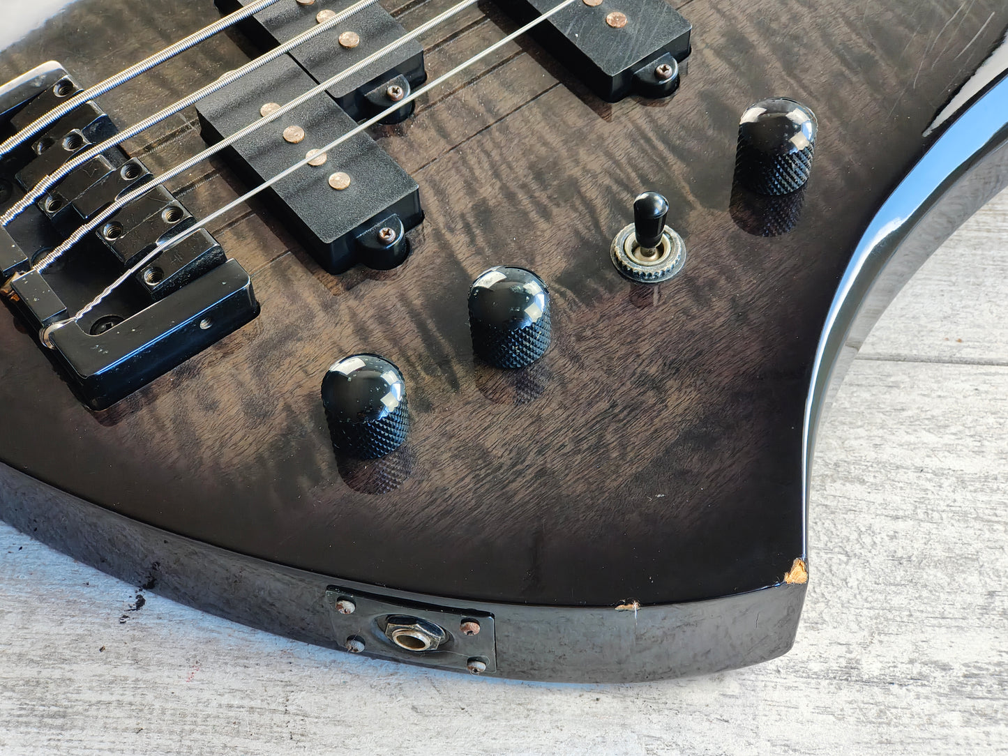2000's BC Rich Mockingbird Bass (Transparent Grey Burst)
