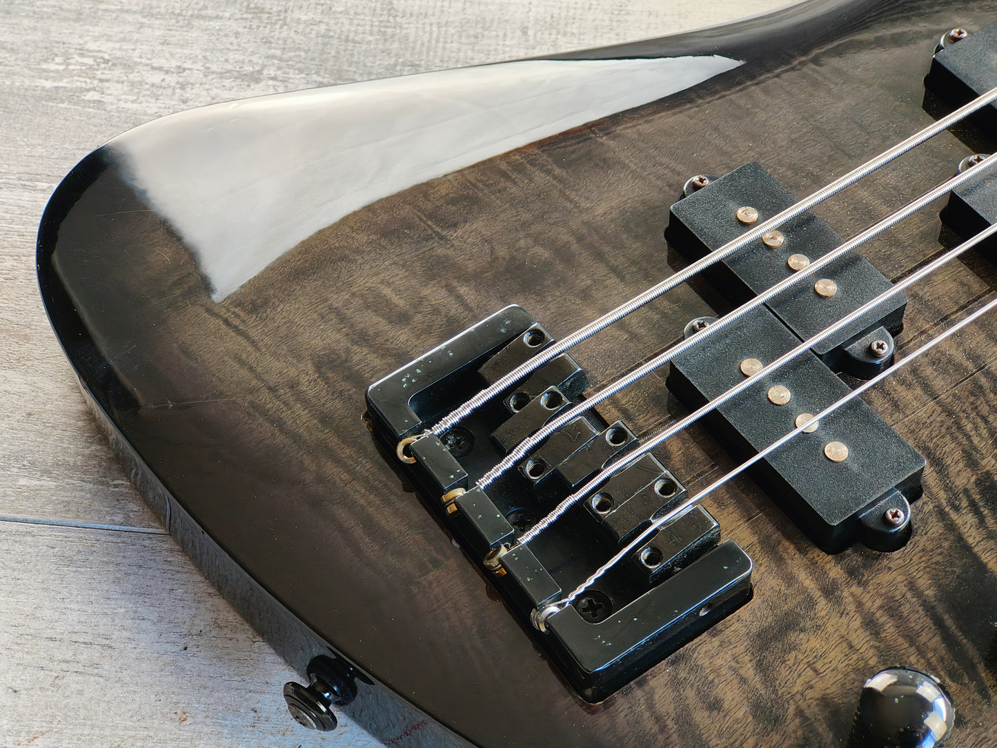2000's BC Rich Mockingbird Bass (Transparent Grey Burst)