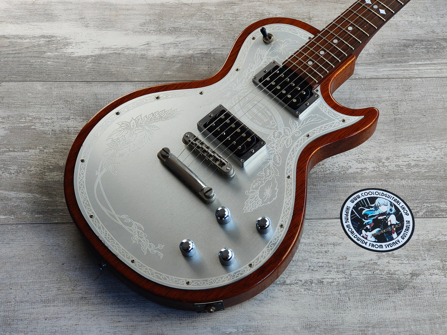 2001 Elk Custom Les Paul for Music Land Japan (Zemaitis Style Silver)