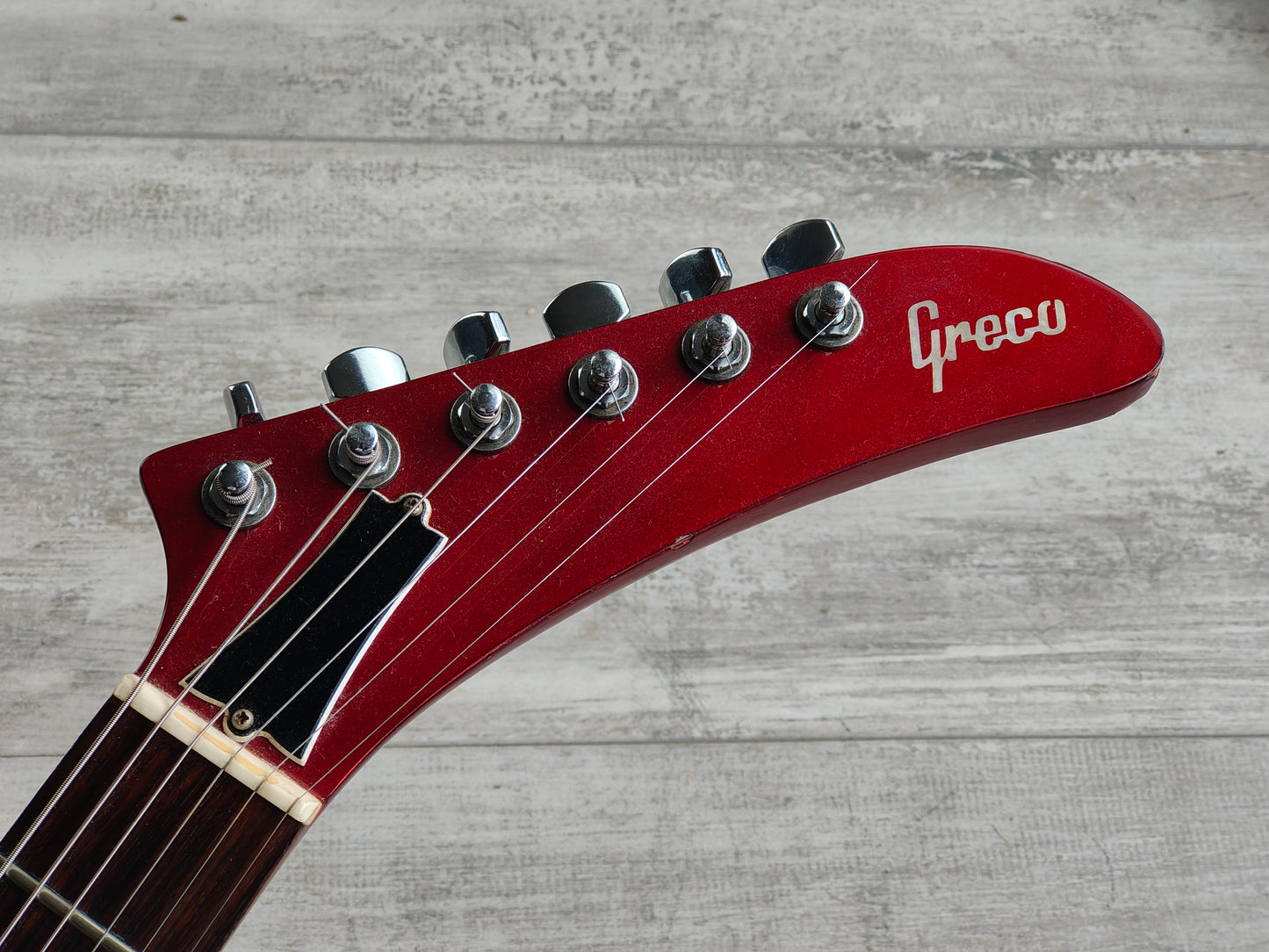 1984 Greco Japan "Store Order" Explorer Electric Guitar (Metallic Red)