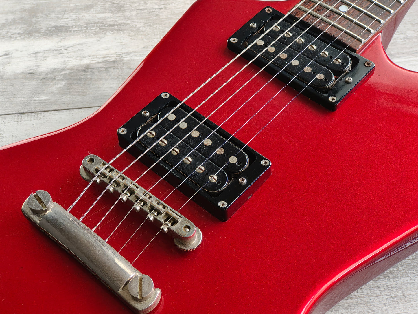 1984 Greco Japan "Store Order" Explorer Electric Guitar (Metallic Red)