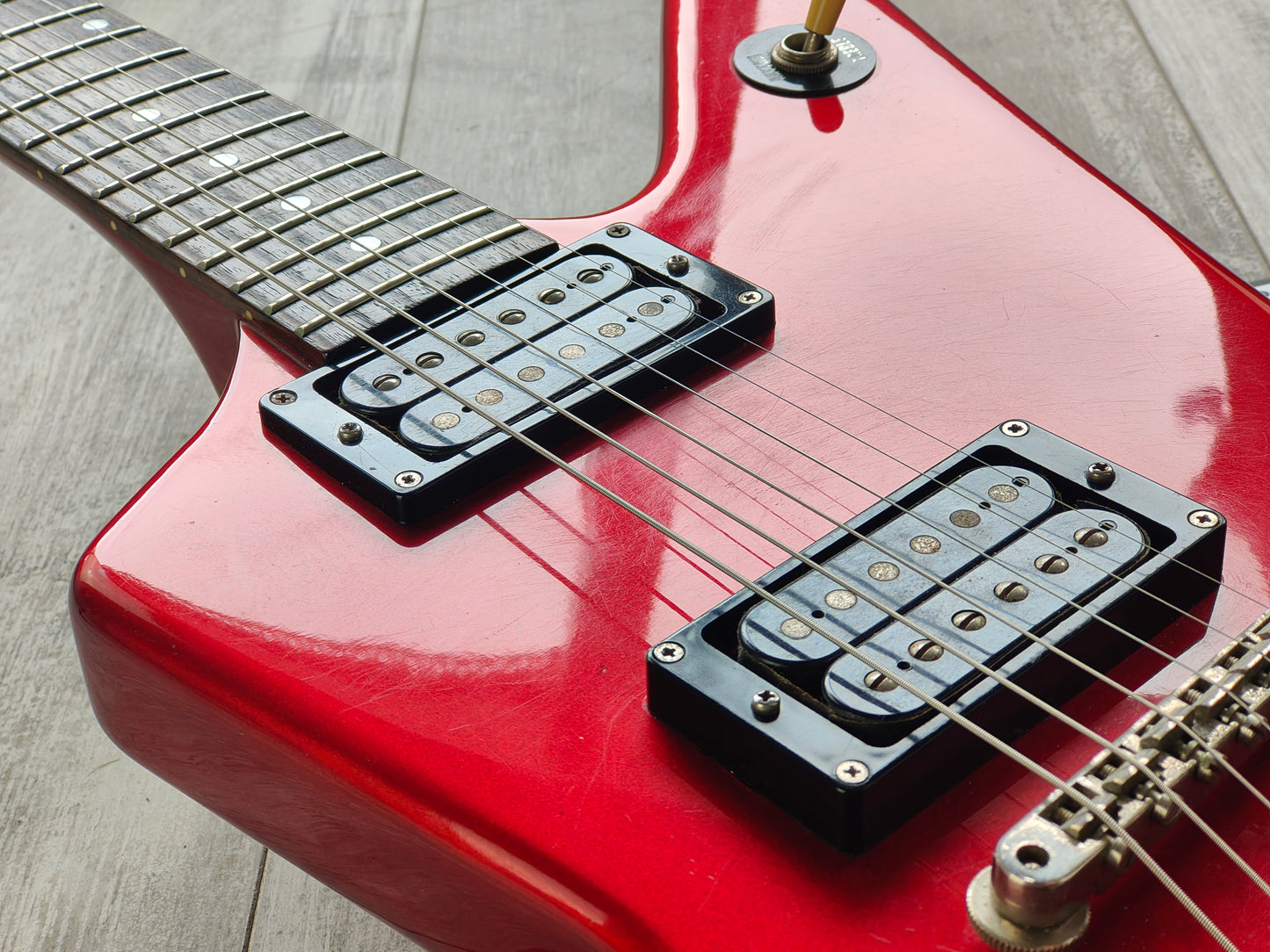 1984 Greco Japan "Store Order" Explorer Electric Guitar (Metallic Red)