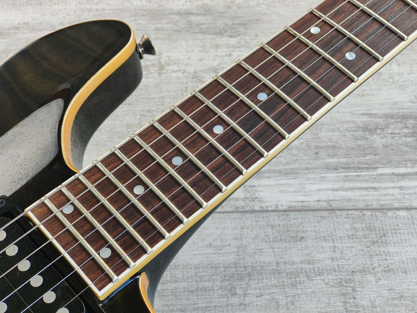 2010 Fernandes Japan APG-ELT "Japan Premium Custom" Series w/Sustainer (Transparent Black)