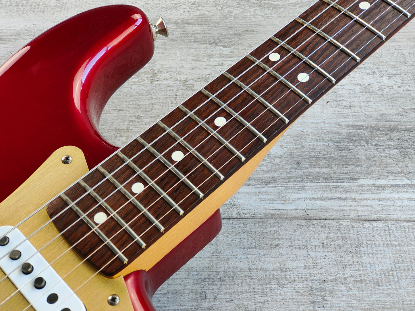 2008 Fender Mexico MIM Standard Stratocaster w/USA Custom Shop Pickups (Candy Apple Red)