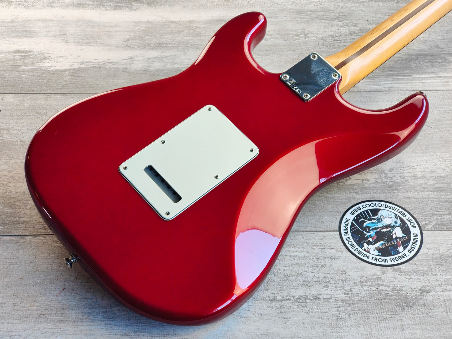 2008 Fender Mexico MIM Standard Stratocaster w/USA Custom Shop Pickups (Candy Apple Red)
