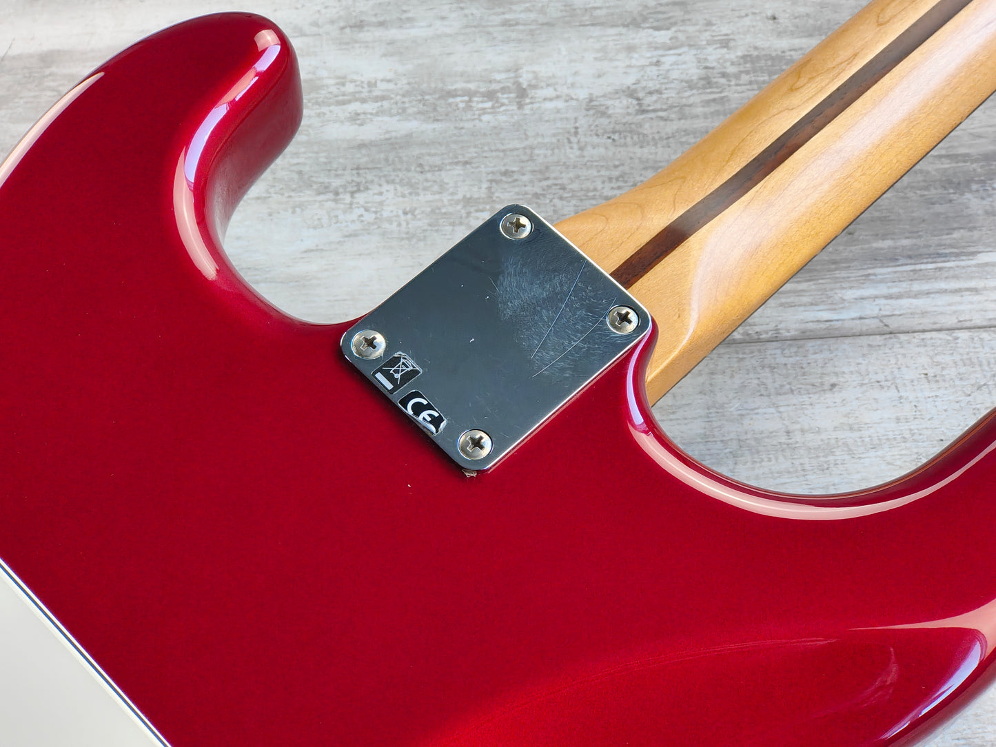 2008 Fender Mexico MIM Standard Stratocaster w/USA Custom Shop Pickups (Candy Apple Red)