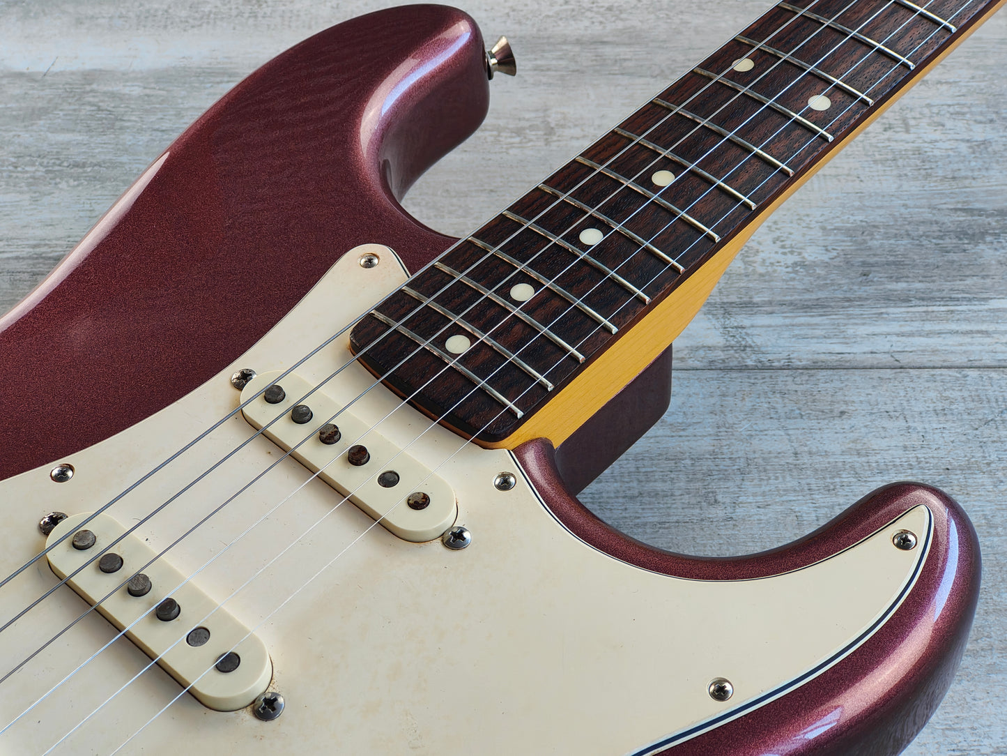 2010 Fender Japan ST62-TX/MH '62 Reissue Stratocaster w/Texas Specials (Burgundy Mist)