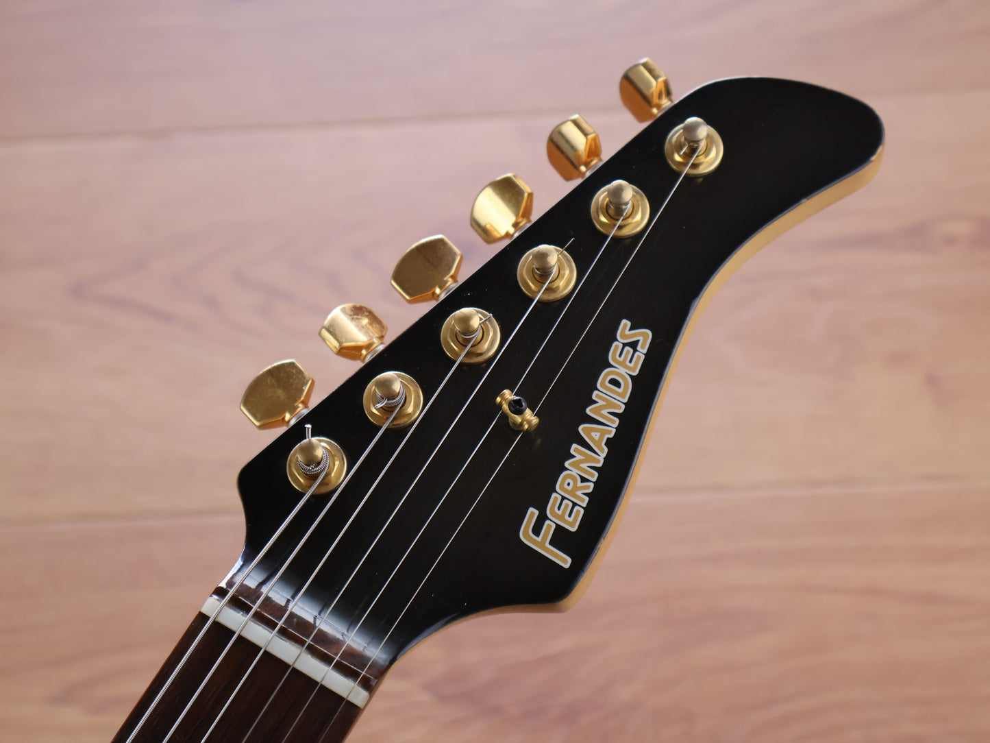1995 Fernandes Japan FR-75S Revolver Superstrat w/Sustainer (Refinished Gold)