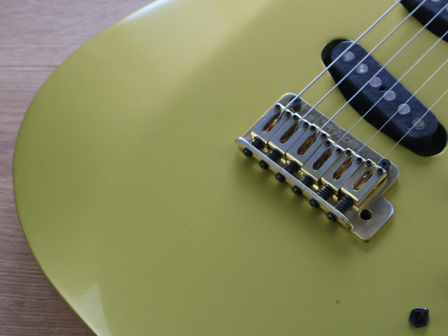 1995 Fernandes Japan FR-75S Revolver Superstrat w/Sustainer (Refinished Gold)