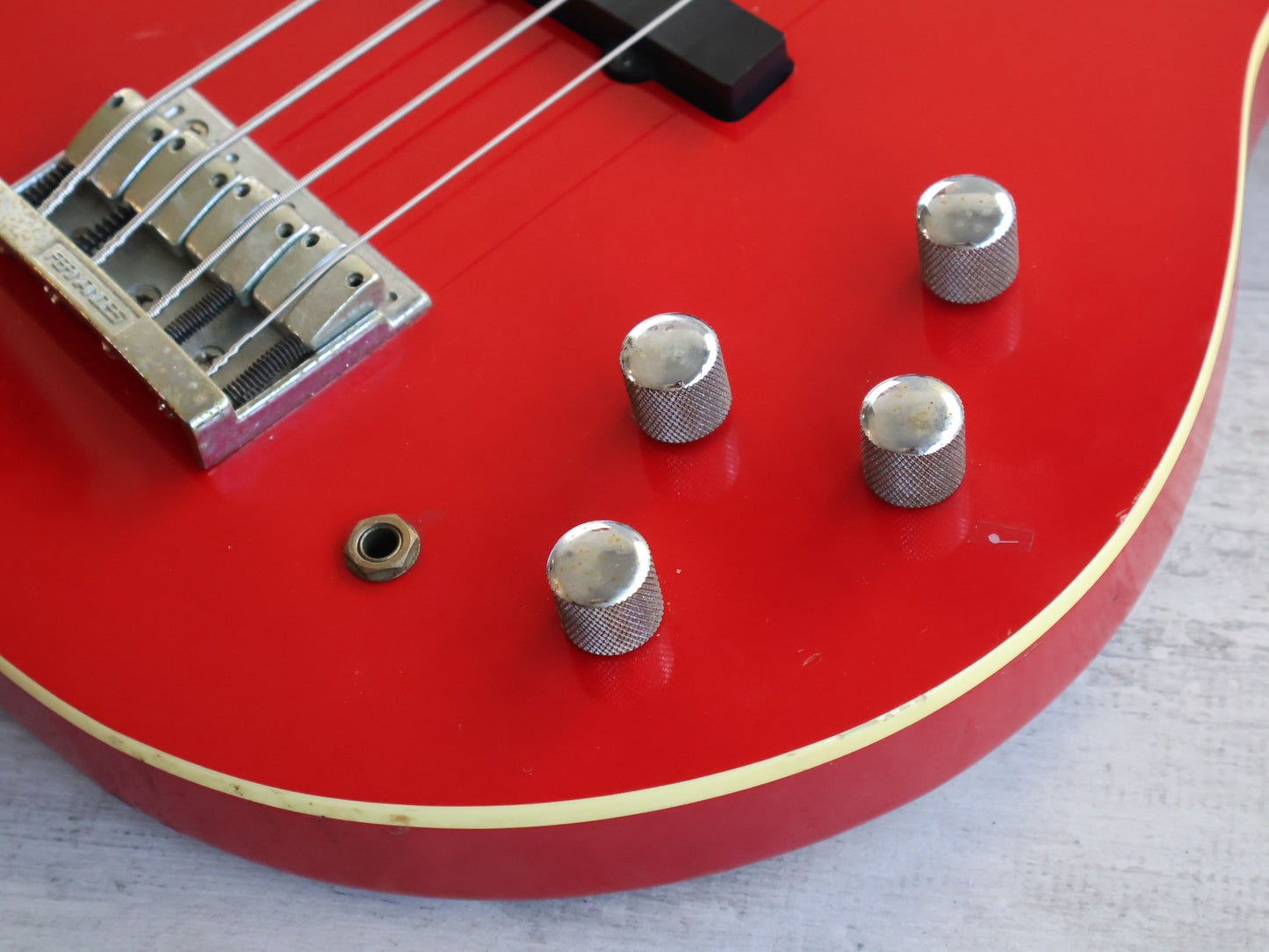 2000's Burny (Fernandes) Japan LSB-80 Active Les Paul Bass (Red)