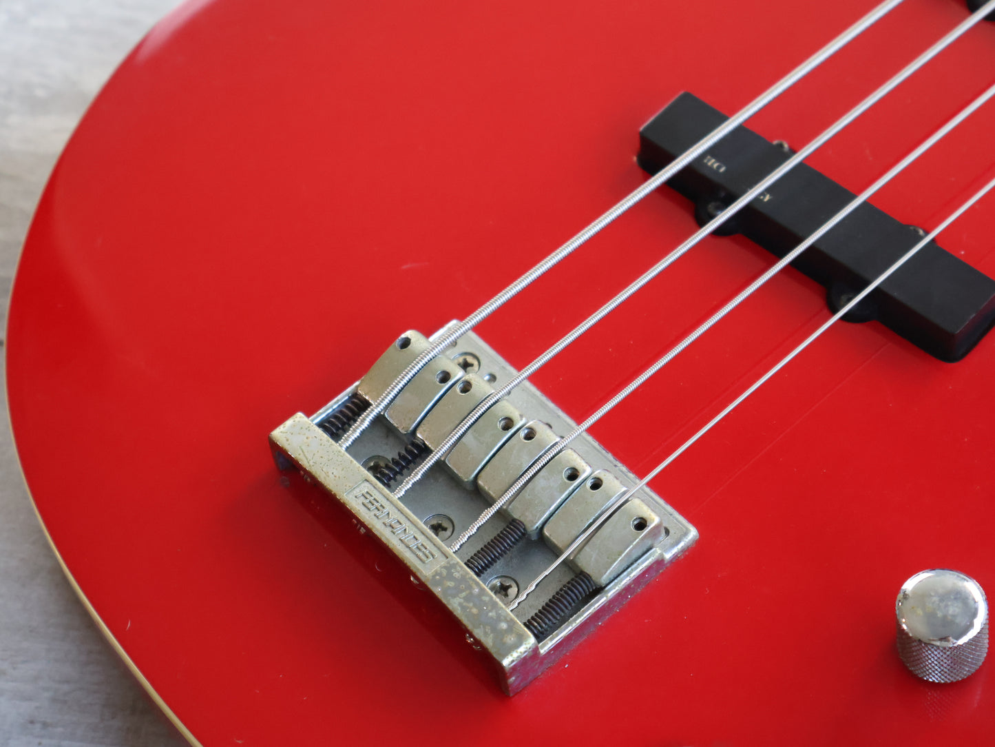 2000's Burny (Fernandes) Japan LSB-80 Active Les Paul Bass (Red)