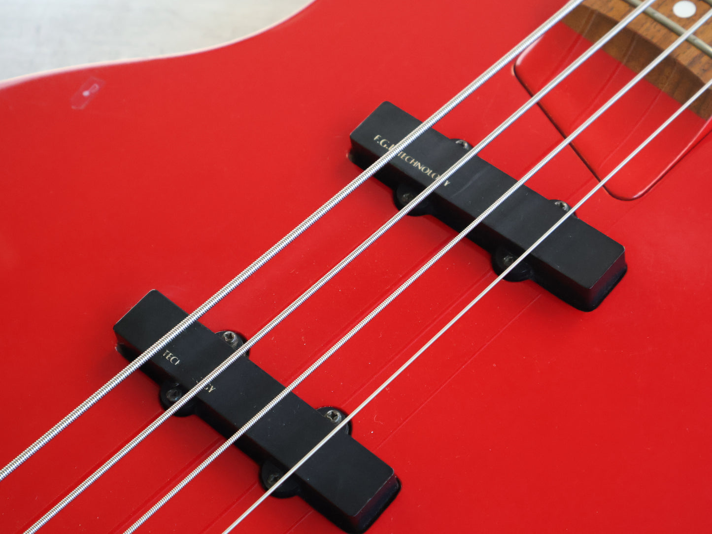 2000's Burny (Fernandes) Japan LSB-80 Active Les Paul Bass (Red)