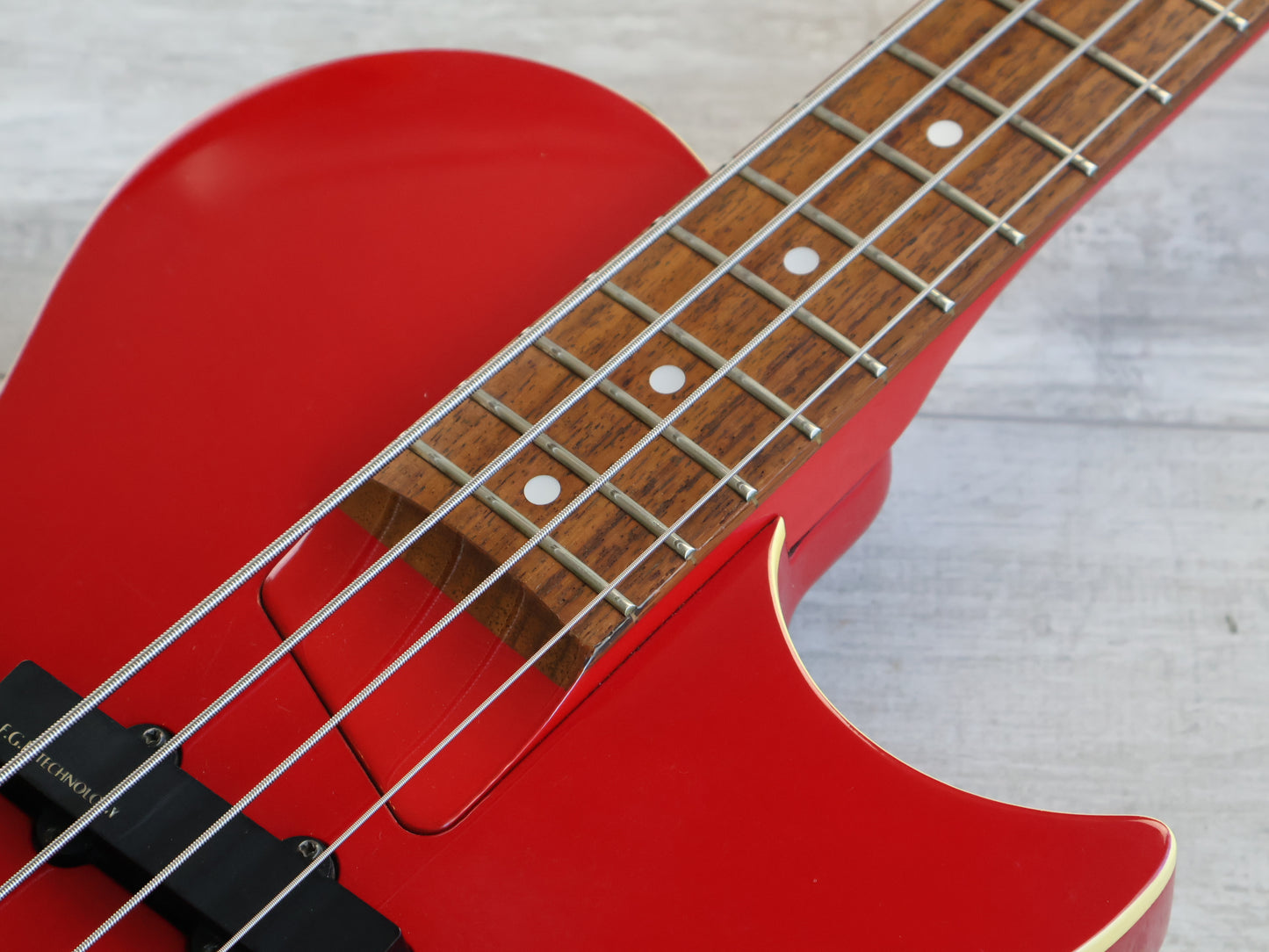 2000's Burny (Fernandes) Japan LSB-80 Active Les Paul Bass (Red)