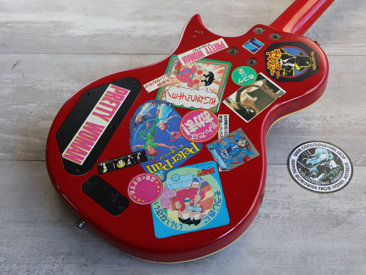 2000's Burny (Fernandes) Japan LSB-80 Active Les Paul Bass (Red)