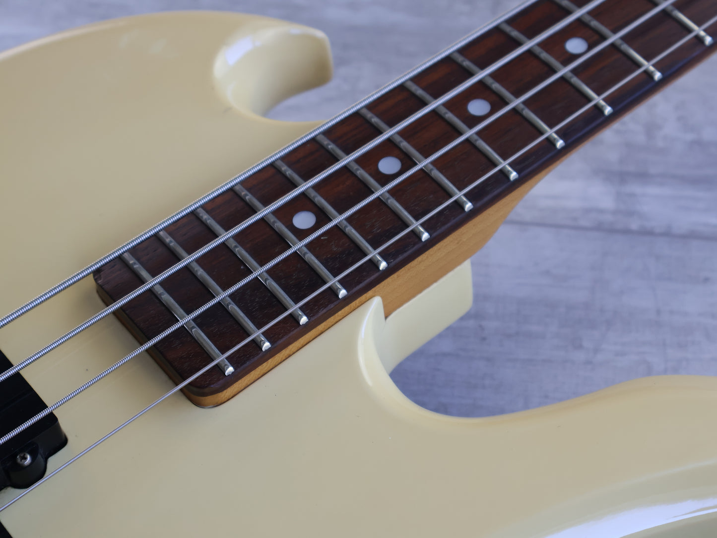 1980's BC Rich Japan MB-20 NJ Series Mockingbird Bass w/Varitone (Aged White)