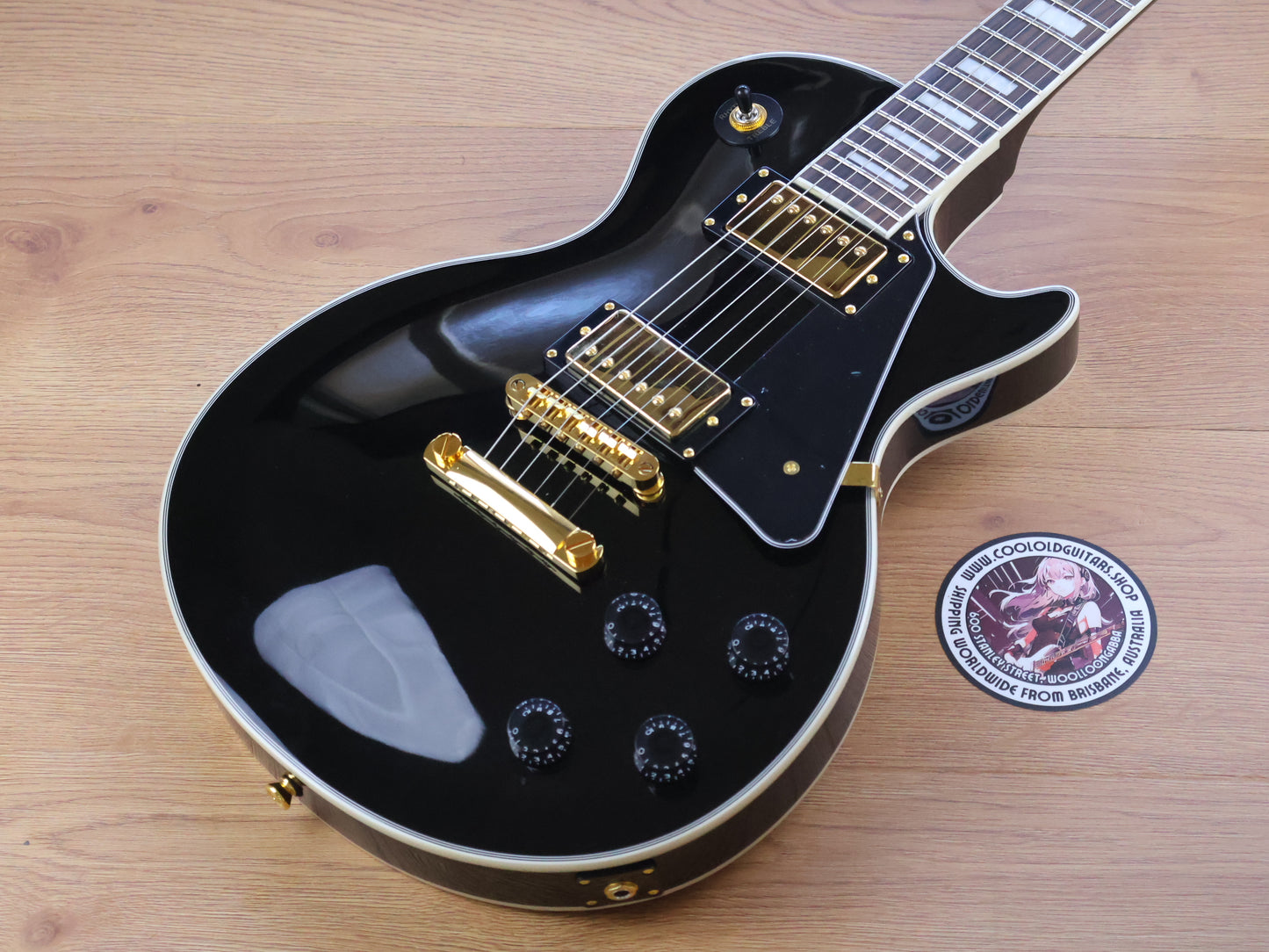 Blitz by Aria Pro II Les Paul Custom (Black)