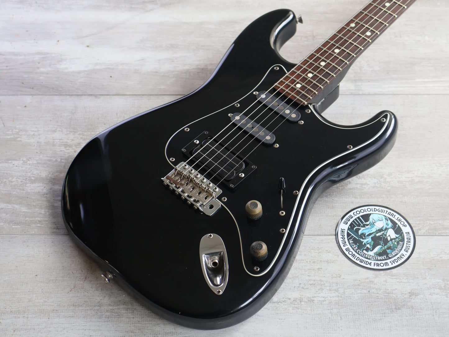 1984 Squier Japan SST314H-55 JV Series HSS Contemporary S-Style (Black)