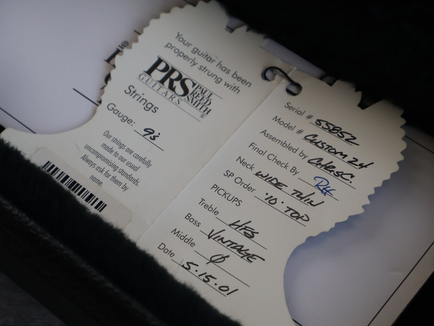 2001 PRS Paul Reed Smith 10-Top Custom 24 (Teal Black)