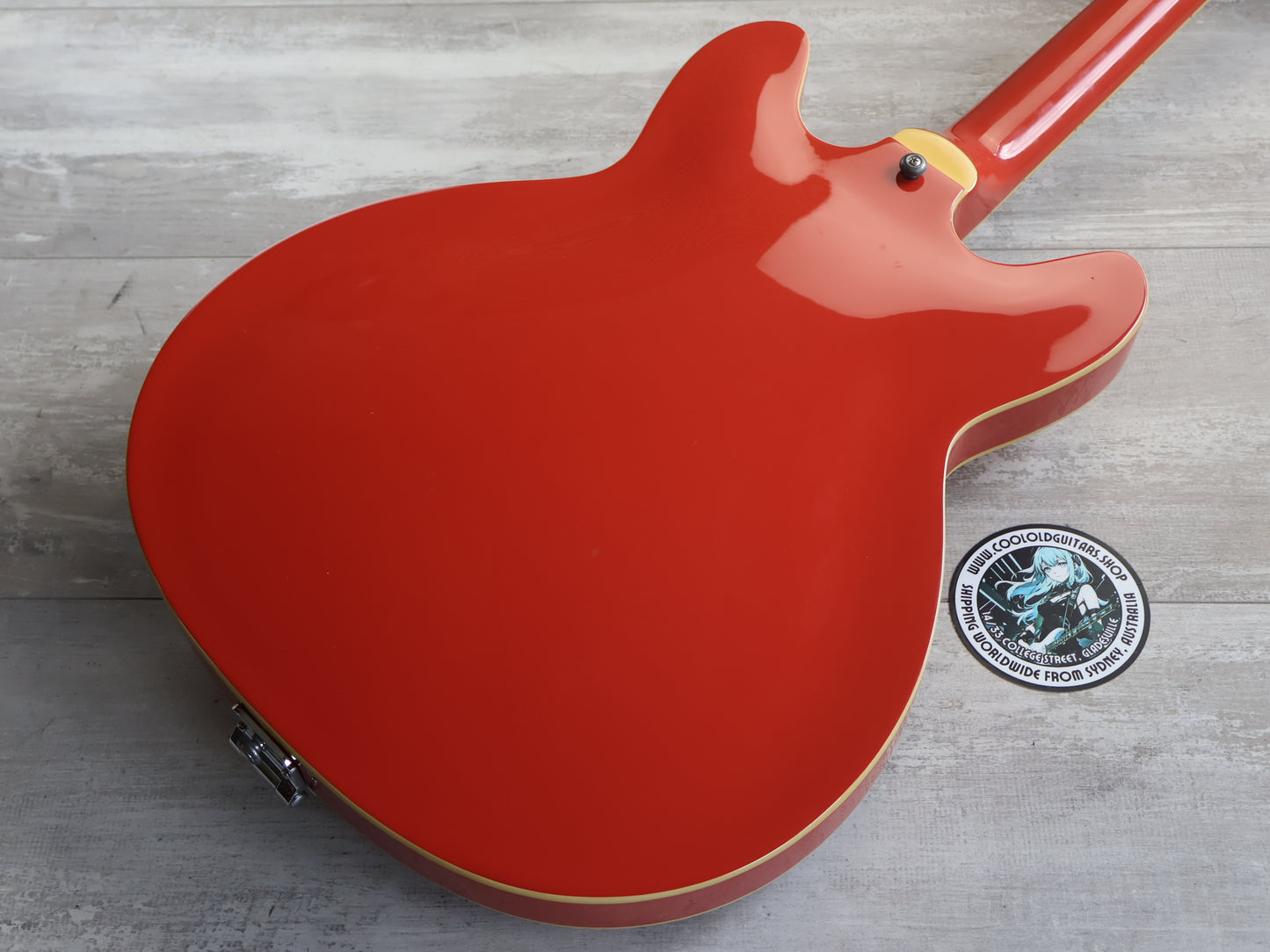 2012 Hagstrom Viking Deluxe Tremar Semi Hollowbody (Cream Red)
