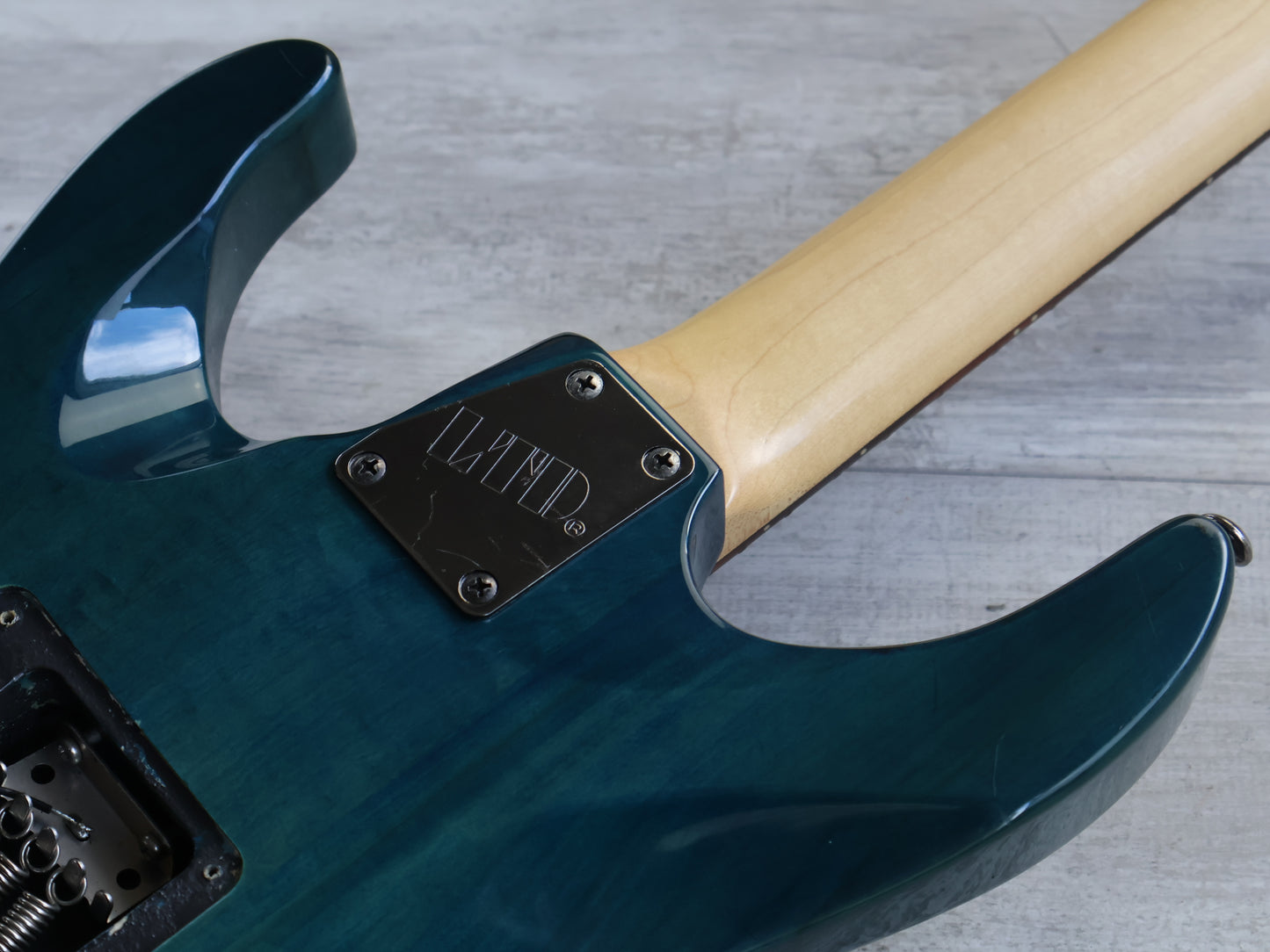 2013 LTD (by ESP) MH-100QM HH Superstrat (Quilt Green)