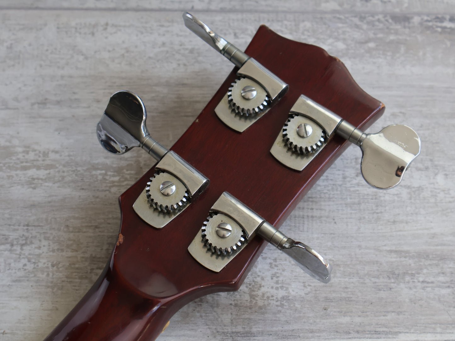 1975 Greco Japan TVB-600 Double Cutaway Les Paul Jr Bass (Cherry Red)