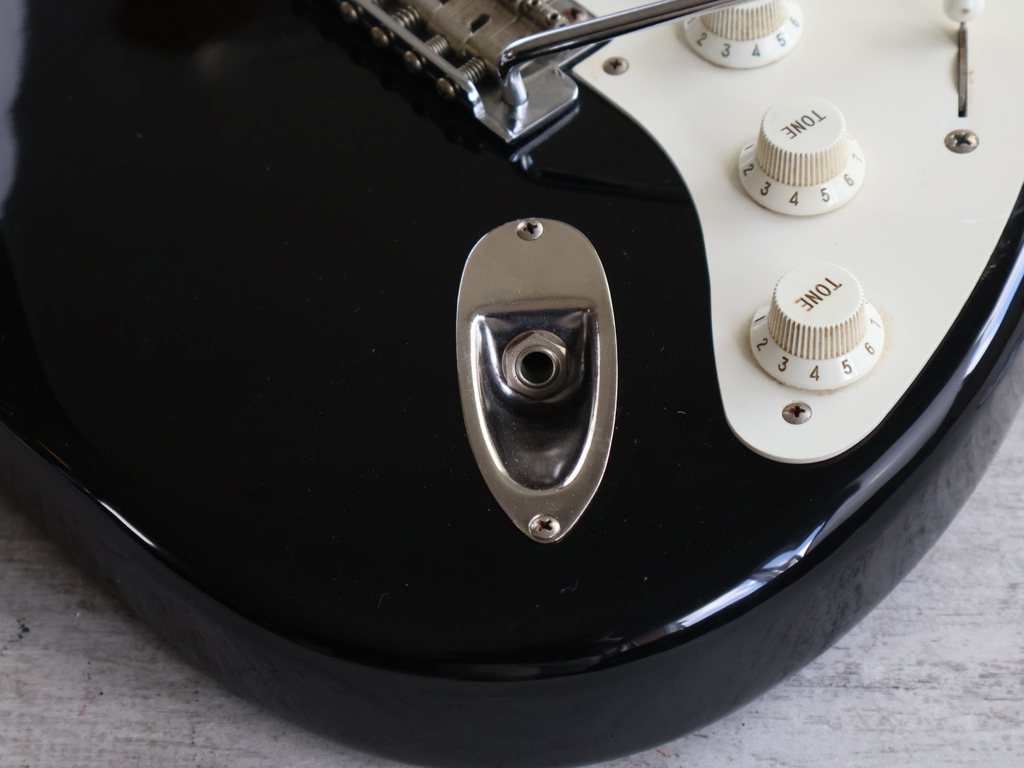 1991 Fender Japan ST57-650 '57 Reissue Scalloped Stratocaster (Black)